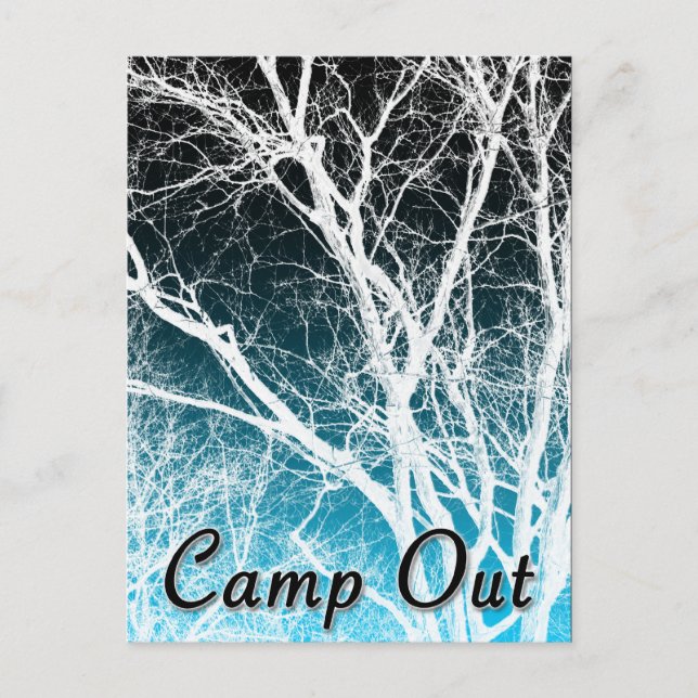 Camp Out Ghost Tree Postcard (Front)