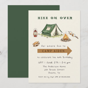 Camp out Kids Birthday  Invitation