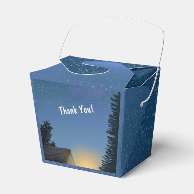 Camp Out Starry Night Favor Box (Front Side)