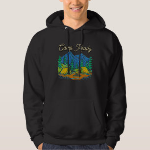 Camp Ready Summer Camping Tropical Camper Trip Hoodie