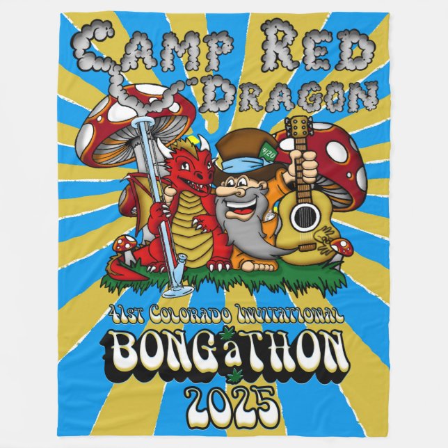 Camp Red Dragon 2025 B.A.T. Fleece Blanket (Front)