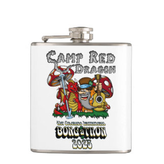 Camp Red Dragon 2025 B.A.T. Hip Flask