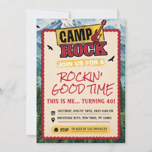 Camp Rock Birthday Invitation