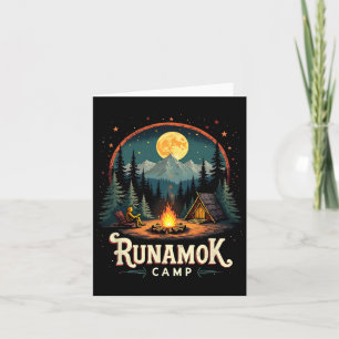 Camp Runamok Funny Camping Cabin Outdoor Adventure Card