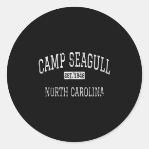 Camp Seagull North Carolina Nc Vintage Classic Round Sticker