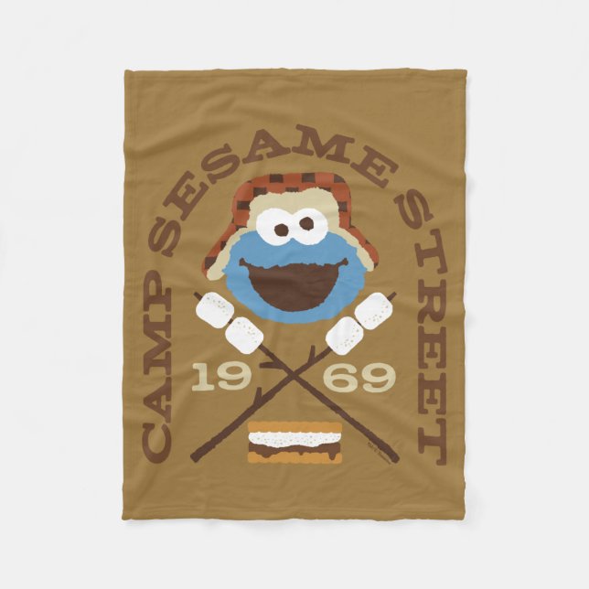 Camp Sesame Street 1969 Fleece Blanket (Front)