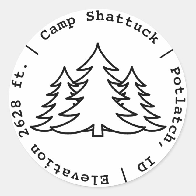 Camp Shattuck - Stickers Timbre (Devant)