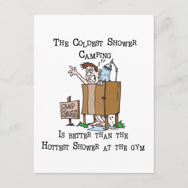 Camp Shower Postcard (Front)