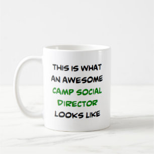 camp social director, awesome coffee mug
