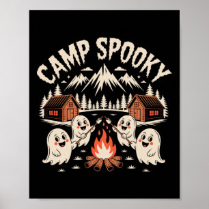Camp Spooky Halloween Camping Hiking Men Women Kid Poster