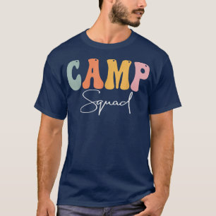 Camp Squad Retro Groovy Vintage Happy First Day Of T-Shirt