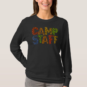 Camp Staff Leopard Print Host Summer Counsellor Te T-Shirt