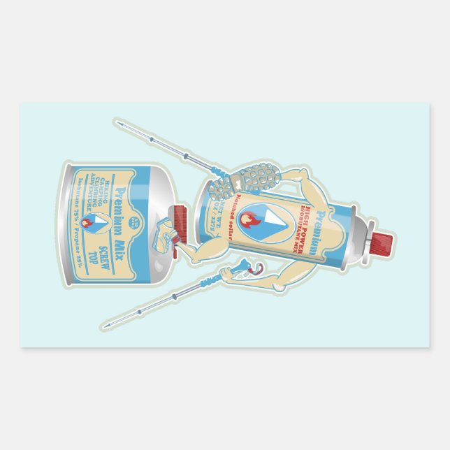 Camp stove gas canisters funny hiking sticker (Front)