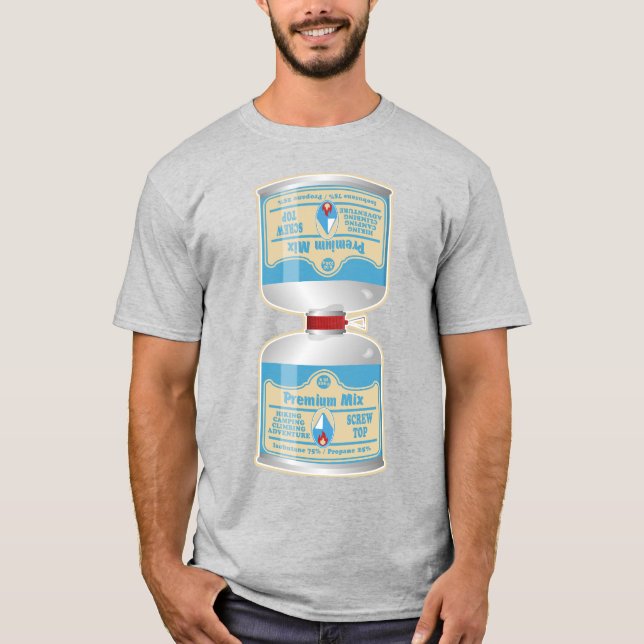 Camp Stove gas canisters Propane Butane T-Shirt (Front)
