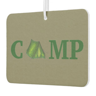 CAMP Summer Camping Green Tent Outdoors Camper Air Freshener