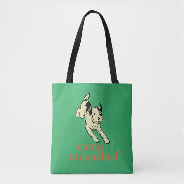 Camp Unleashed Green Tote (Front)