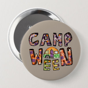 Camp Ween Halloween Camper Design 4 Inch Round Button