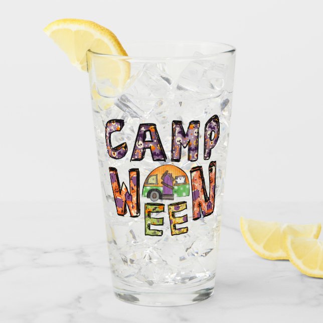 Camp Ween Halloween Camper Design Glass (Front Ice)