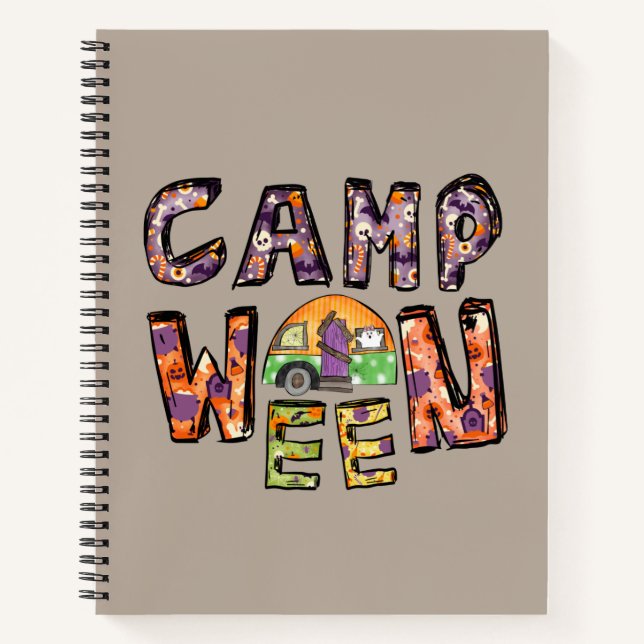 Camp Ween Halloween Camper Design Notebook (Front)
