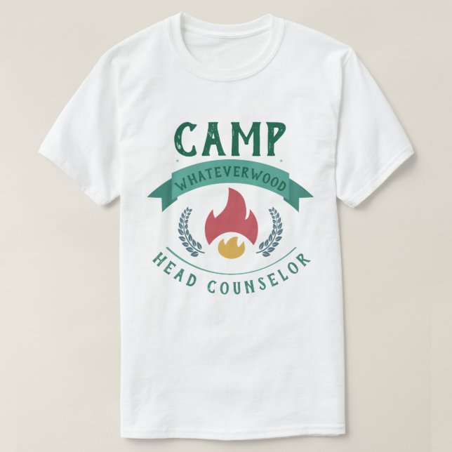 Camp Whateverwood Head Counsellor T-Shirt (Design Front)