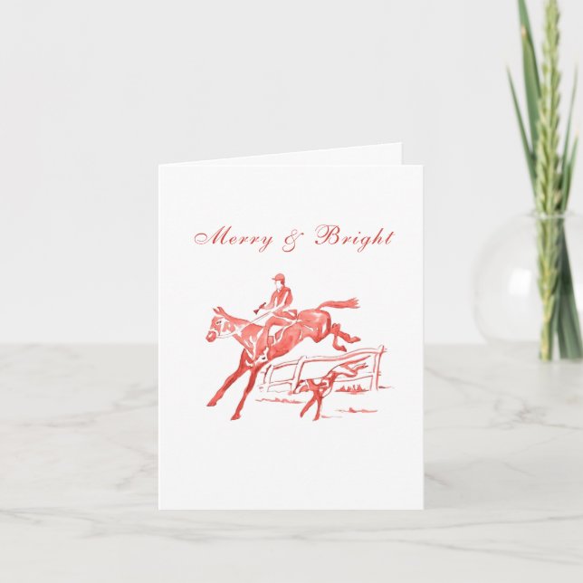 Campagne Carte de Noël cheval équestre (Devant)