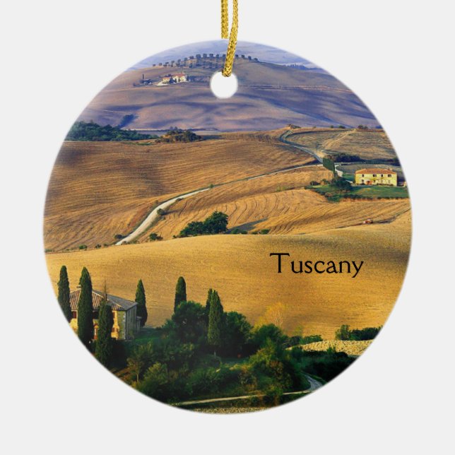 Campagne toscane, Toscane Italie Ornement en céram (Devant)