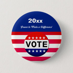 Campaiging Vote Power 2 Inch Round Button
