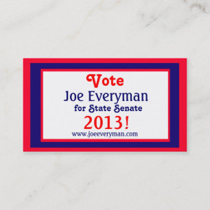 Campaign Candidate 2013 Calendar Wallet Card Std