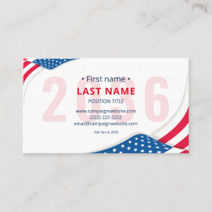 Campaign Contact Info Voter Outreach Bilingual Business Card