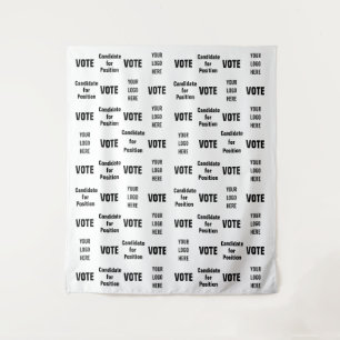 Campaign Election Night Vote Selfie Background Tapestry