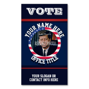 Campaign Election Template Magnetic Business Card