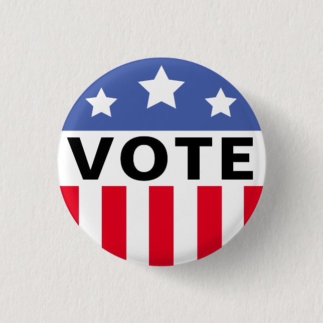 Campaign Election Vote Template 1 Inch Round Button (Front)