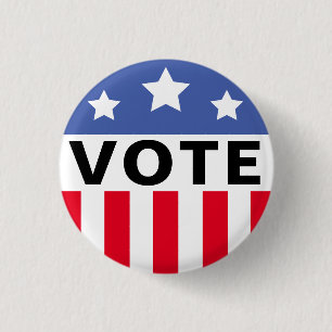 Campaign Election Vote Template 1 Inch Round Button