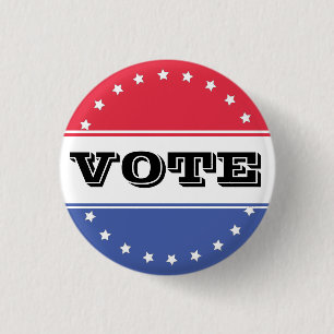 Campaign Election Vote Template 1 Inch Round Button