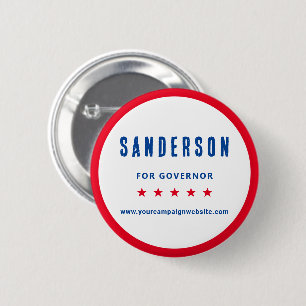 Campaign Name Red White Blue Political Election 2 Inch Round Button