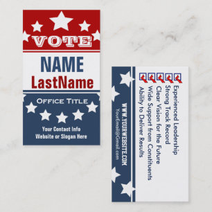 Campaign Political Template Business Card