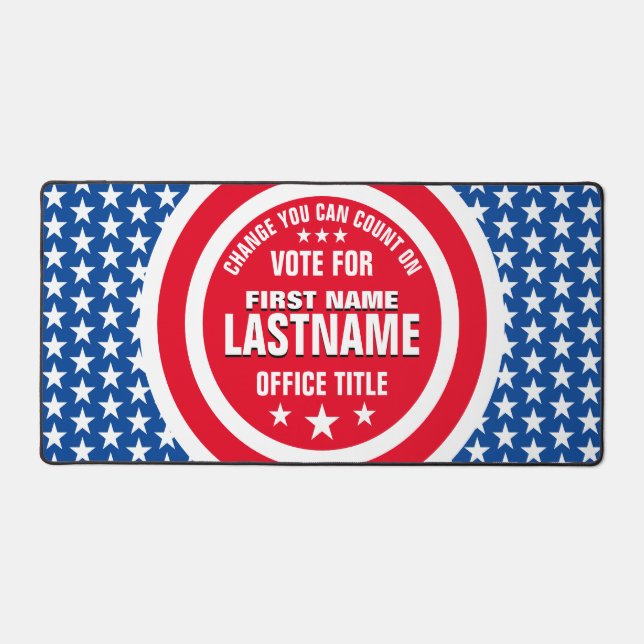 Campaign Political Template Desk Mat (Front)