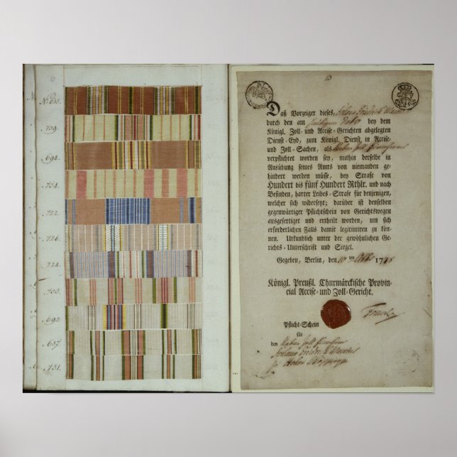 Campaign ribbons and record of duty poster (Front)