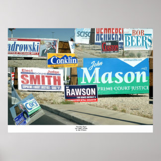 Campaign Signs, Las Vegas Poster