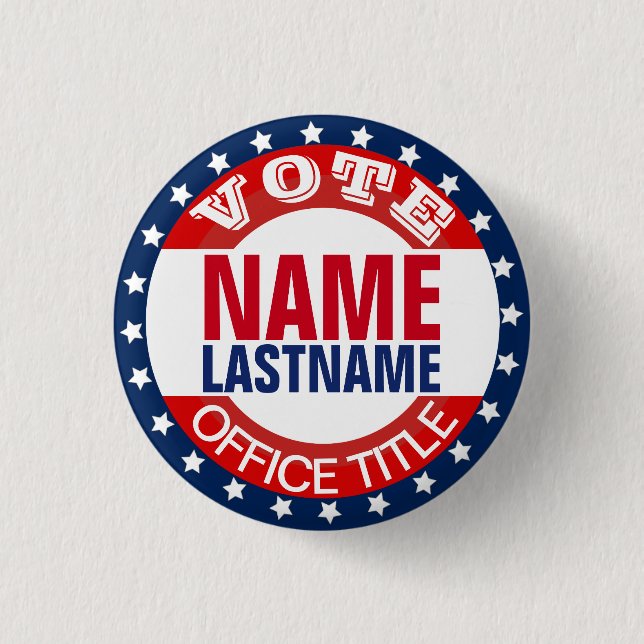 Campaign Template Custom 1 Inch Round Button (Front)