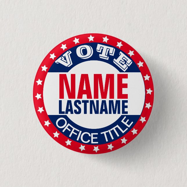 Campaign Template Custom Blank 1 Inch Round Button (Front)