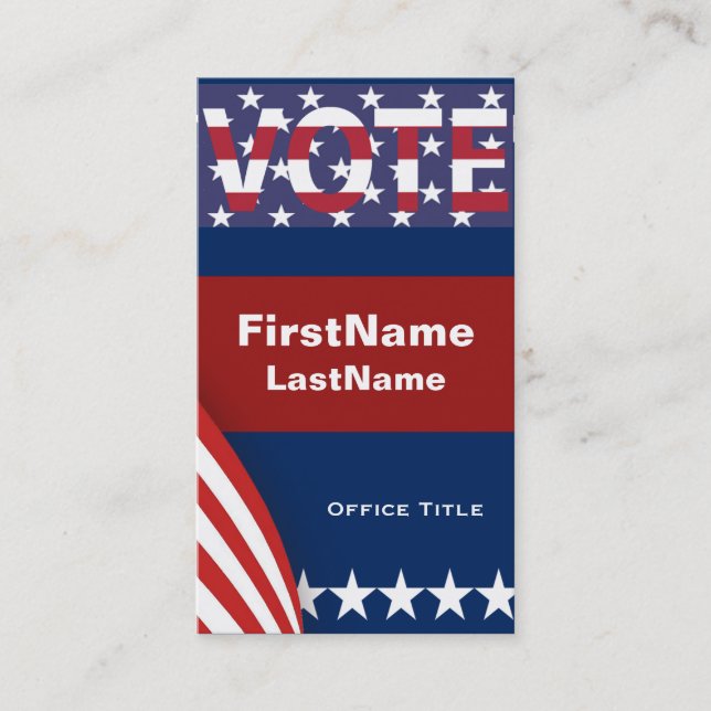 Campaign Template Stars Business Card (Front)