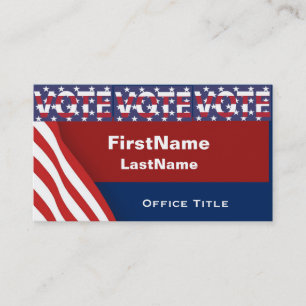 Campaign Template Vote Business Card