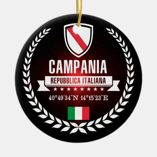 Campania Ceramic Ornament (Front)