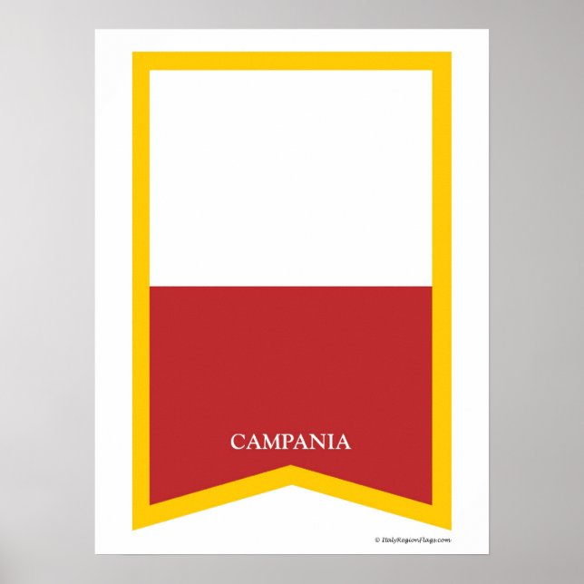 Campania Italy Region Art Poster (Front)