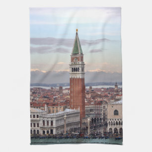 Campanile di San Marco, Venice Italy Kitchen Towel