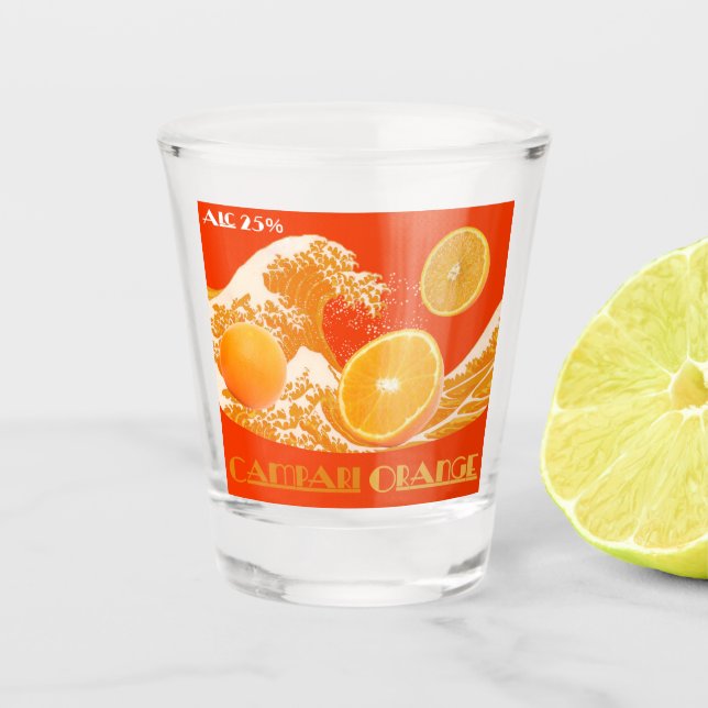 Campari Orenge Shot Glass (Front)