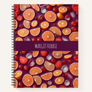 Campari Soda Citrus Geometric Pattern Notebook