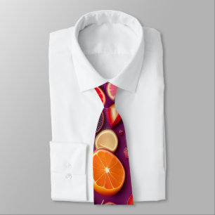 Campari Soda Orange  Pattern Tie