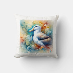 Campbell Albatross 050824AREF139 - Watercolor Throw Pillow